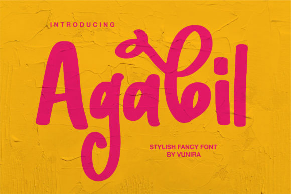 Agabil: A Modern Paint Brushed Display Font for Impactful Marketing Design