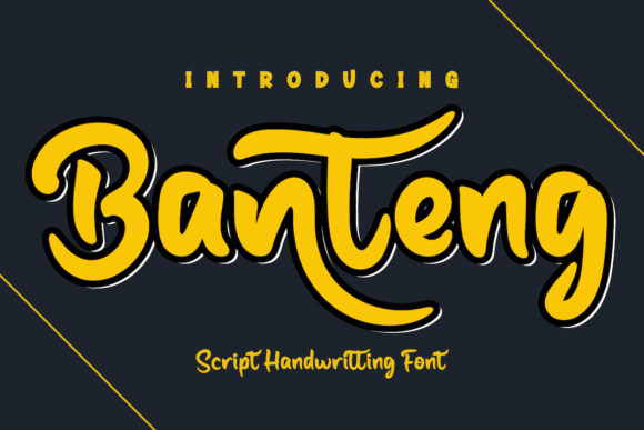 Banteng: A Cute Paint Brushed Handwritten Font for Joyful Designs