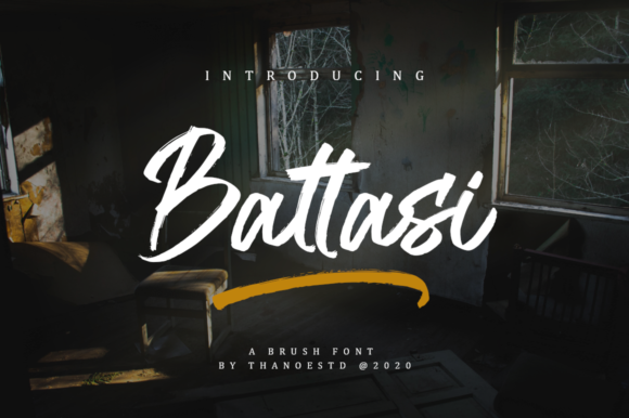 Battasi: A Bold Brushed Handwritten Font for Creative Designs