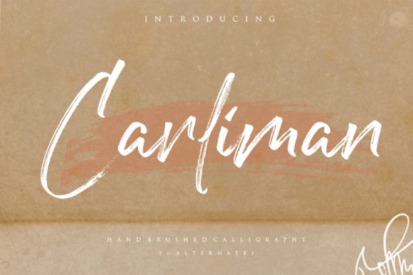 Carliman: A Hand-Brushed Calligraphy Font for Elegant Editorial Design