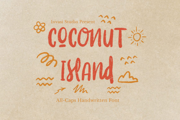 Coconut Island: A Trendy Brushed Handwritten Font for Makers and Designers