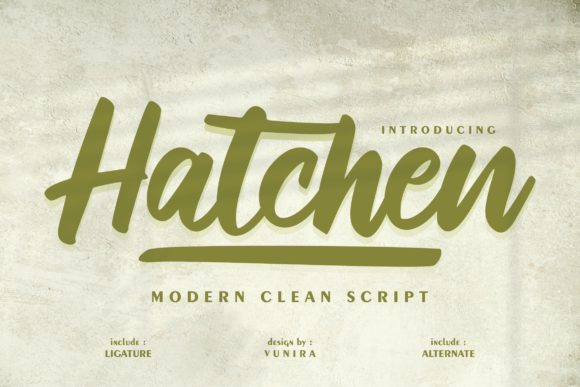 Hatchen Font: A Bold Brushed Handwritten Style for Creative Projects