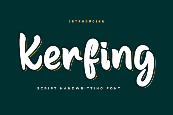 Kerfing: A Stylish Handwritten Font for Creative Editorial Design