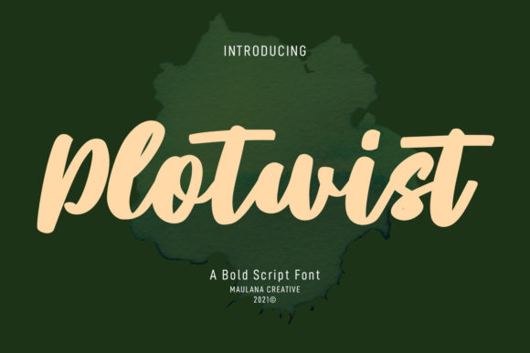 Plotwist: A Paint-Brushed Handwritten Font for Editorial Design