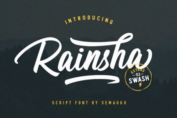 Rainsha Font: Bold Handwritten Style for Creative Designs