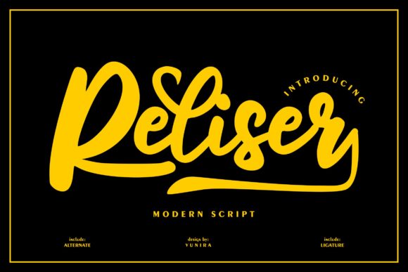 Reliser: A Modern Brushed Handwritten Font for Business Branding