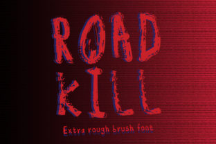Road Kill: A Brushed Handwritten Font for Halloween Craft Projects