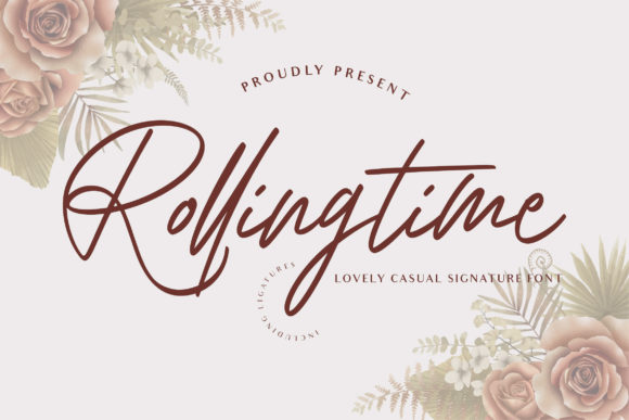 Rolling Time: A Stylish Script Font for Modern Branding and Design