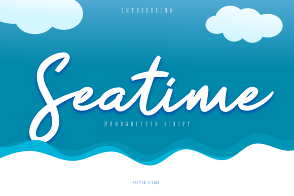 Seatime: A Brushed Handwritten Font for Romantic, Joyful Branding