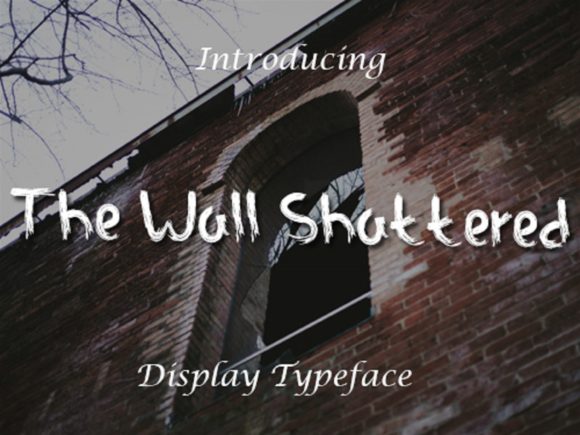 The Wall Shattered: A Brushed Display Font for Halloween-Inspired Editorial Design